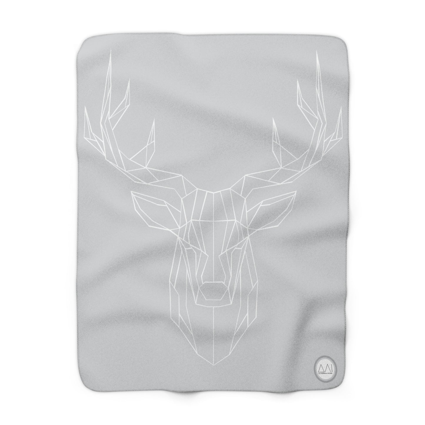 6SPI | " Krafttier Hirsch" | Sherpa Fleece Blanket