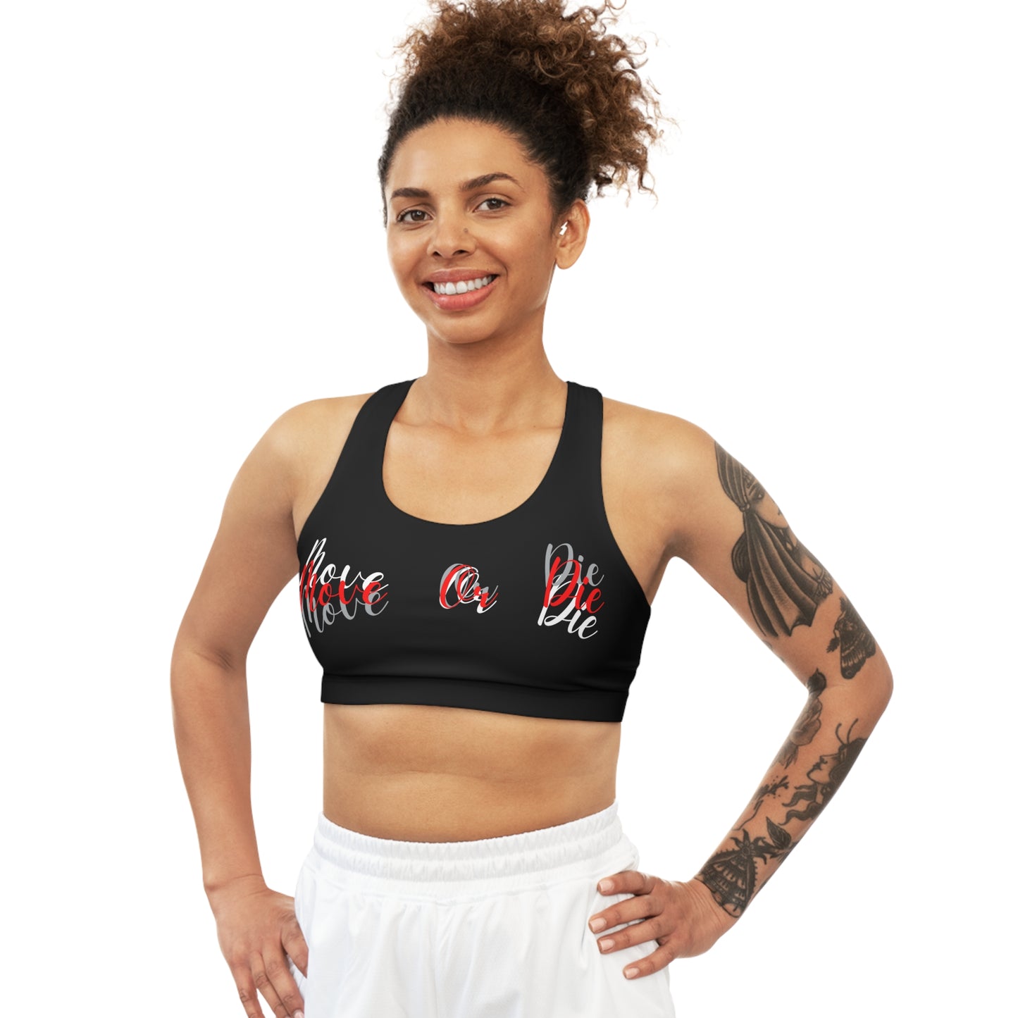 1MOV | ¡¡¡ Move or Die !!! | Woman | Seamless Sports Bra (AOP)